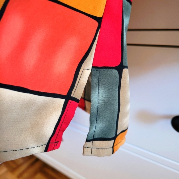 Button shirt colourful block NO IRON NEEDED - Picture 5 of 8